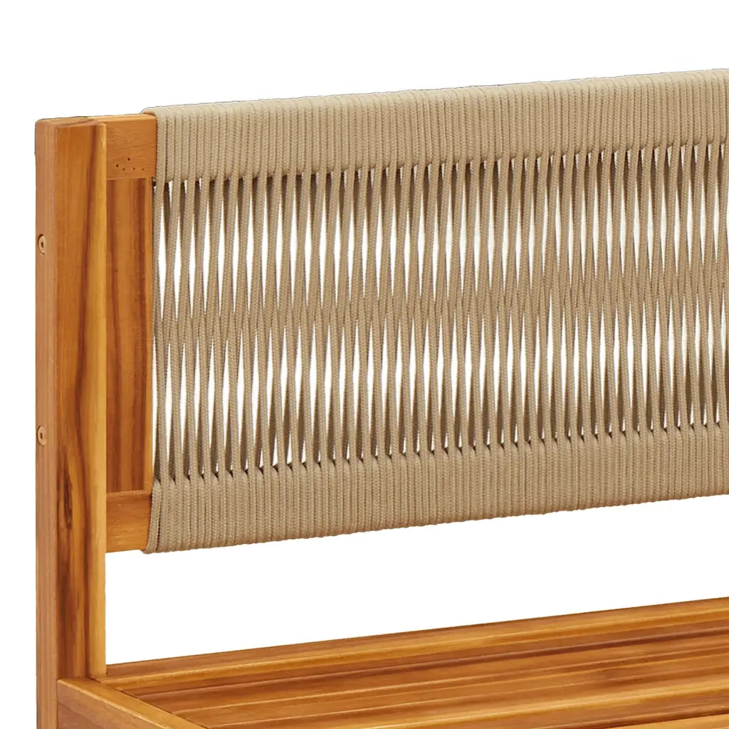 Set di divani da giardino 3 pezzi con cuscini in legno di acacia e corda 4008166