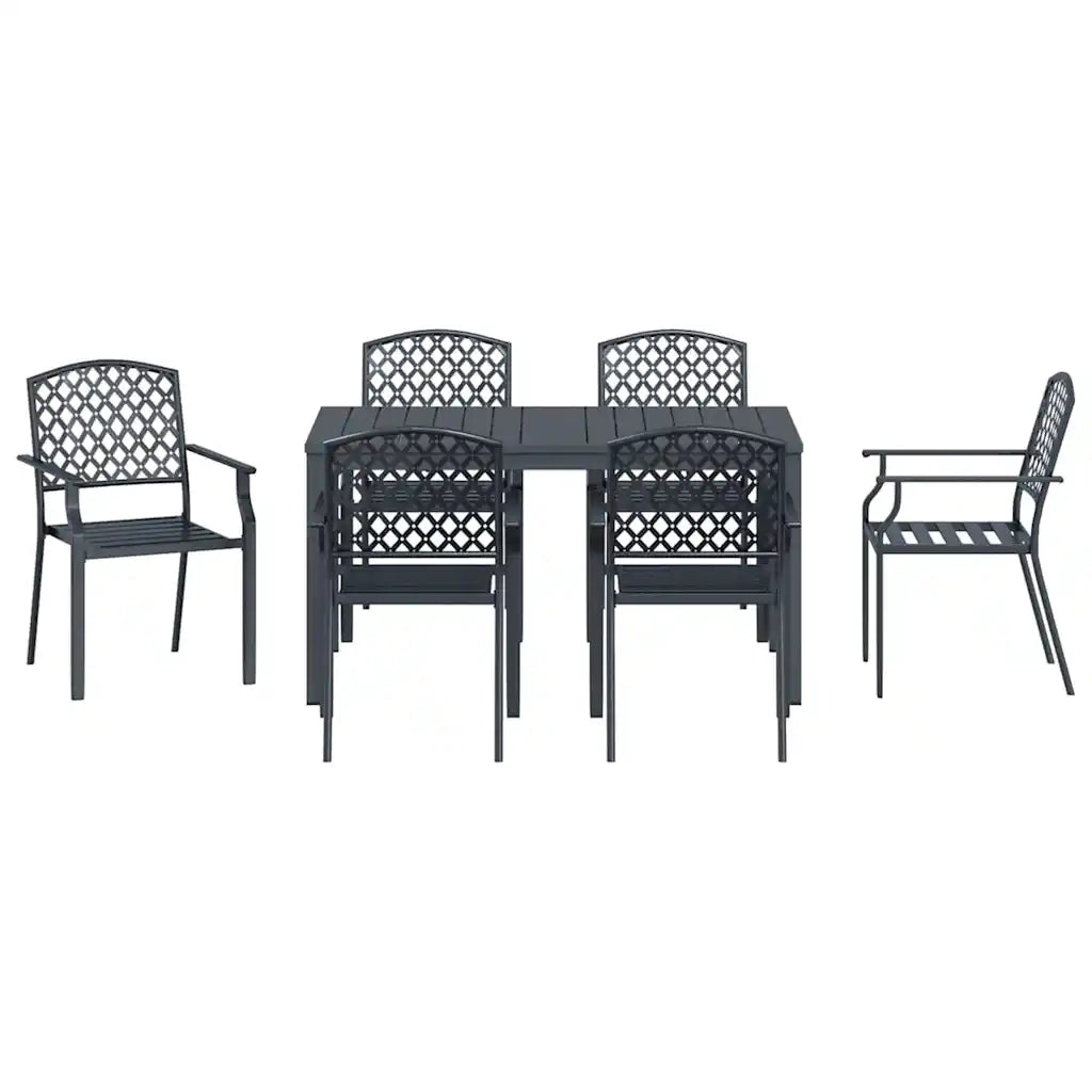 Set da Pranzo per Giardino 7 pcs Antracite 3378818