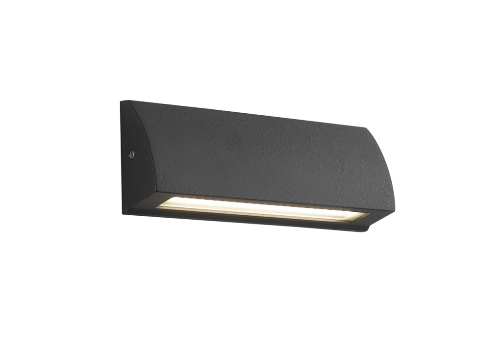 APPLIQUE LED SEGNAPASSI SHELBY ANTRACITE 6W 670LM CCT 3000K / 4000KIP54 17X3,2X6CM