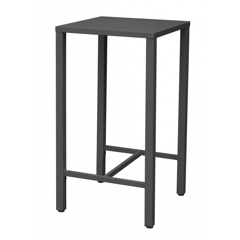 Tavolo Iseo Alto In Acciaio 60X60 Antracite Moia