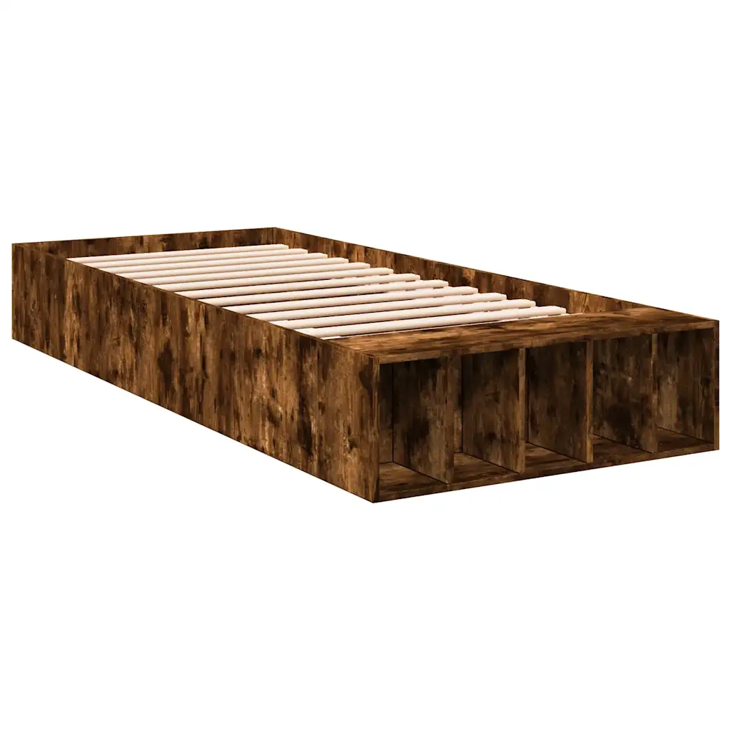 Giroletto-Struttura Letto Rovere Fumo 90x190 cm in Legno Multistrato 889440