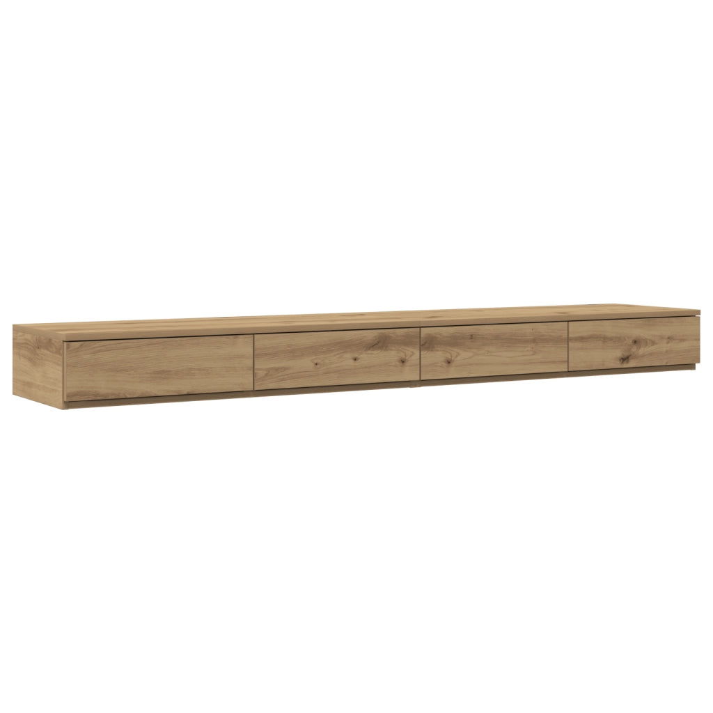 Cassetti per letto  Rovere artigianale 180x36,5x16,5 cm in legno ingegnerizzato