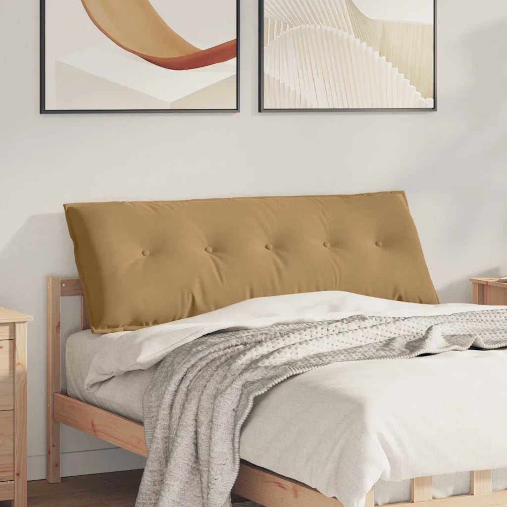 Cuscino per Schiena | Cuscino dorsale Marrone 140 x 50 cm Tessuto in Cords