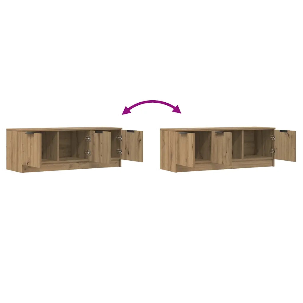 Mobile TV Marrone Artigianale 102x35x36,5 cm Legno Multistrato 856948