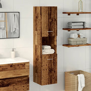 Mobile Pensile da Bagno | Armadio da bagno Legno Antico 30x30x130 cm in Truciolato