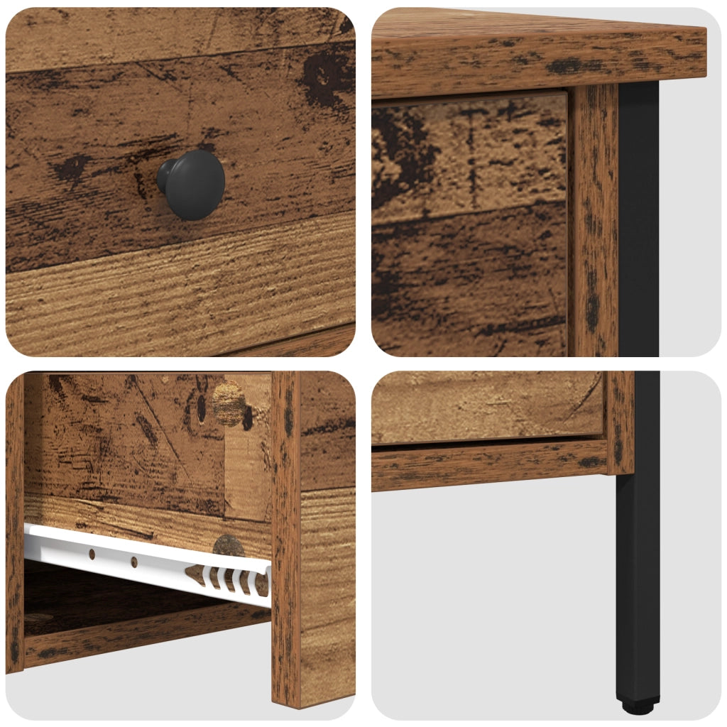 Comodino in Legno Invecchiato 40x42x50 cm Legno Ing.