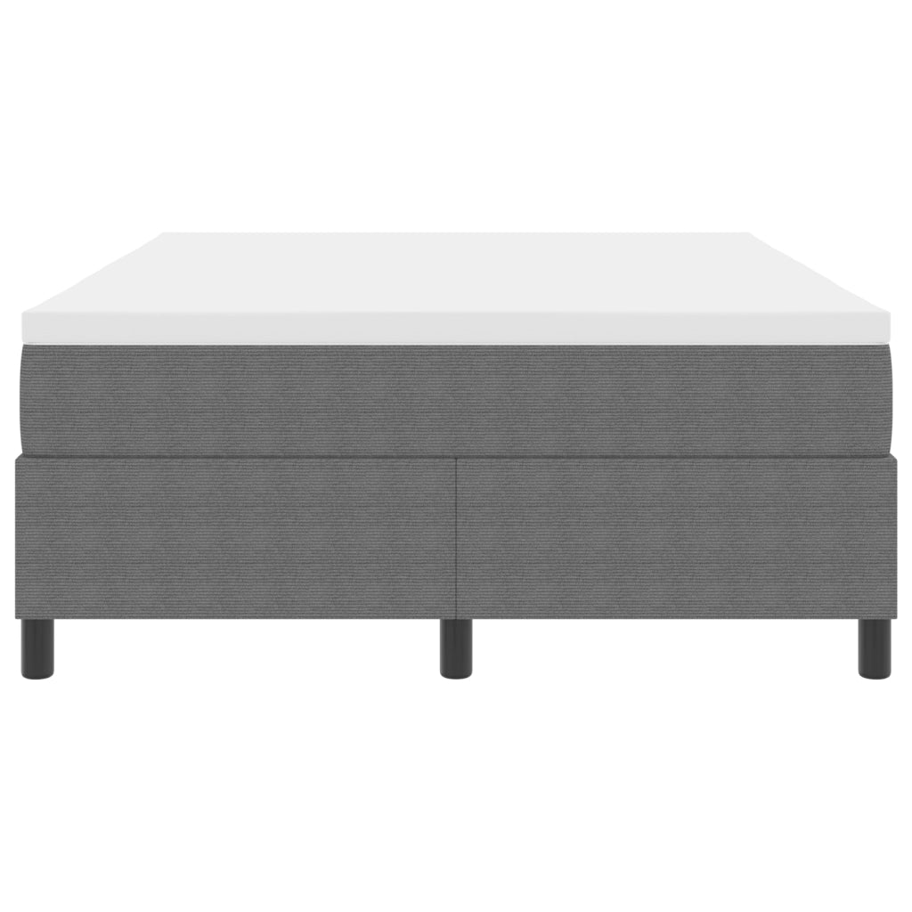 Letto a Molla con Materasso Grigio Chiaro 160x200 cm Tessuto a Coste