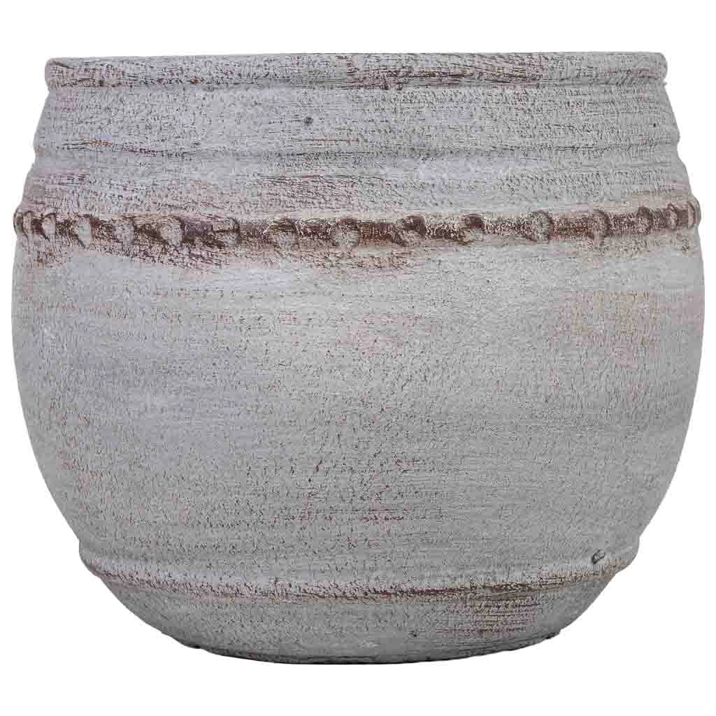 Fioriera in fibra di vetro bianca 28x28x23 cm