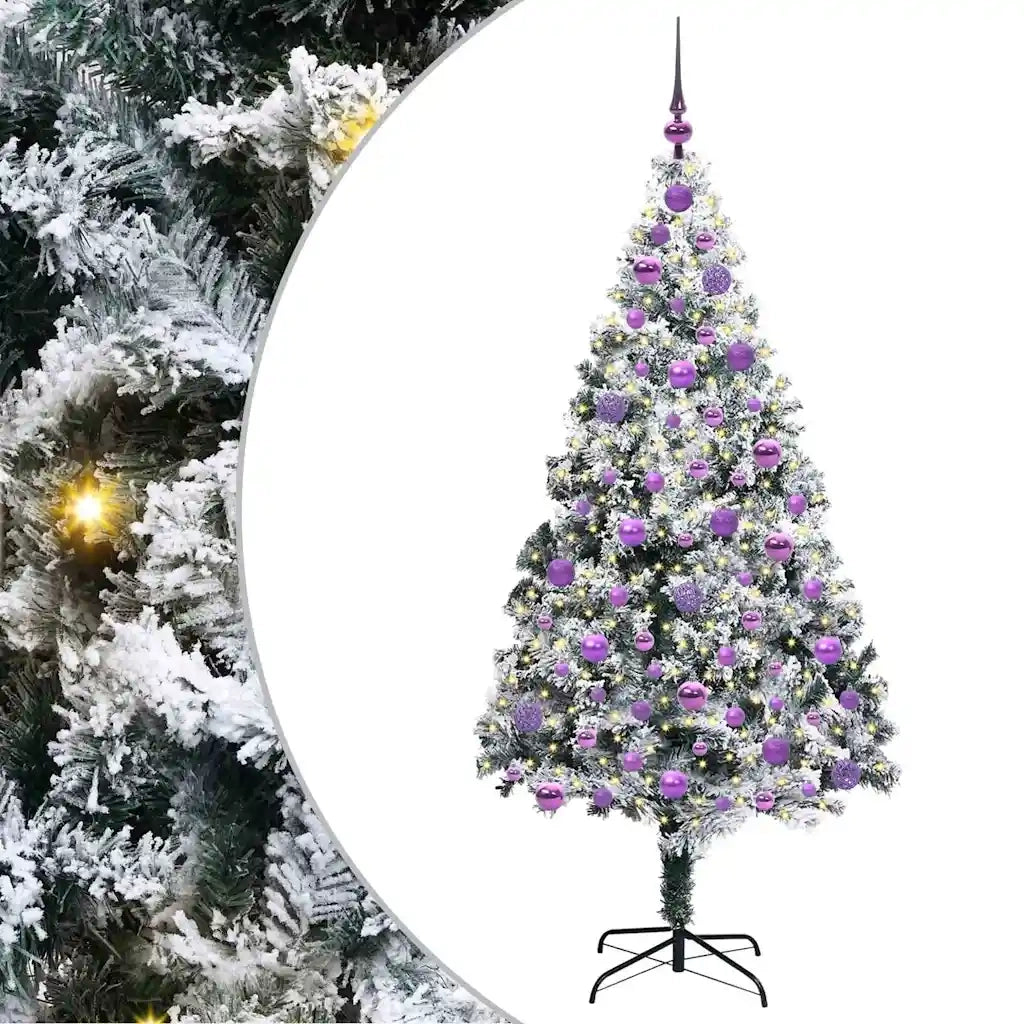 Albero di Natale artificiale con 300 LED Bianco 180 cm 3396968