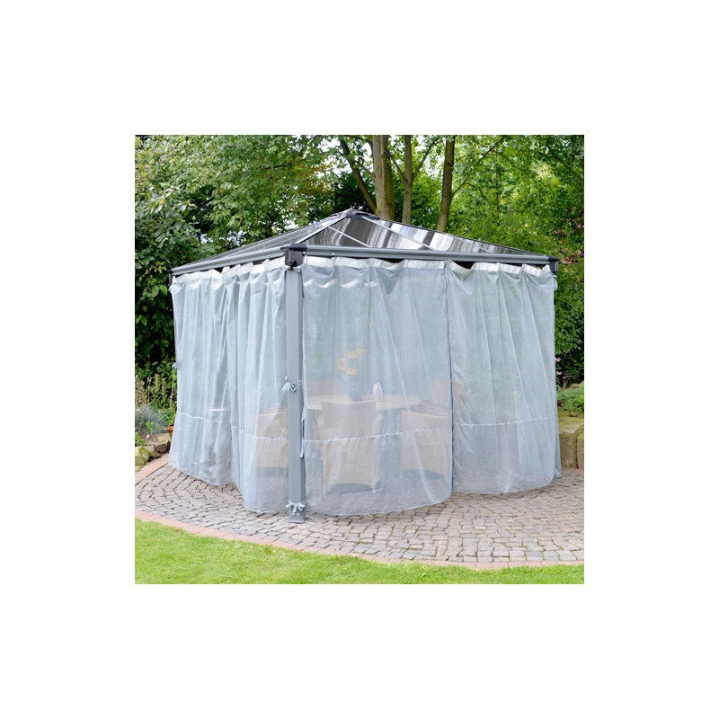 Set de 2 moustiquaires pour tonnelle - 360 x 217 - BLANC