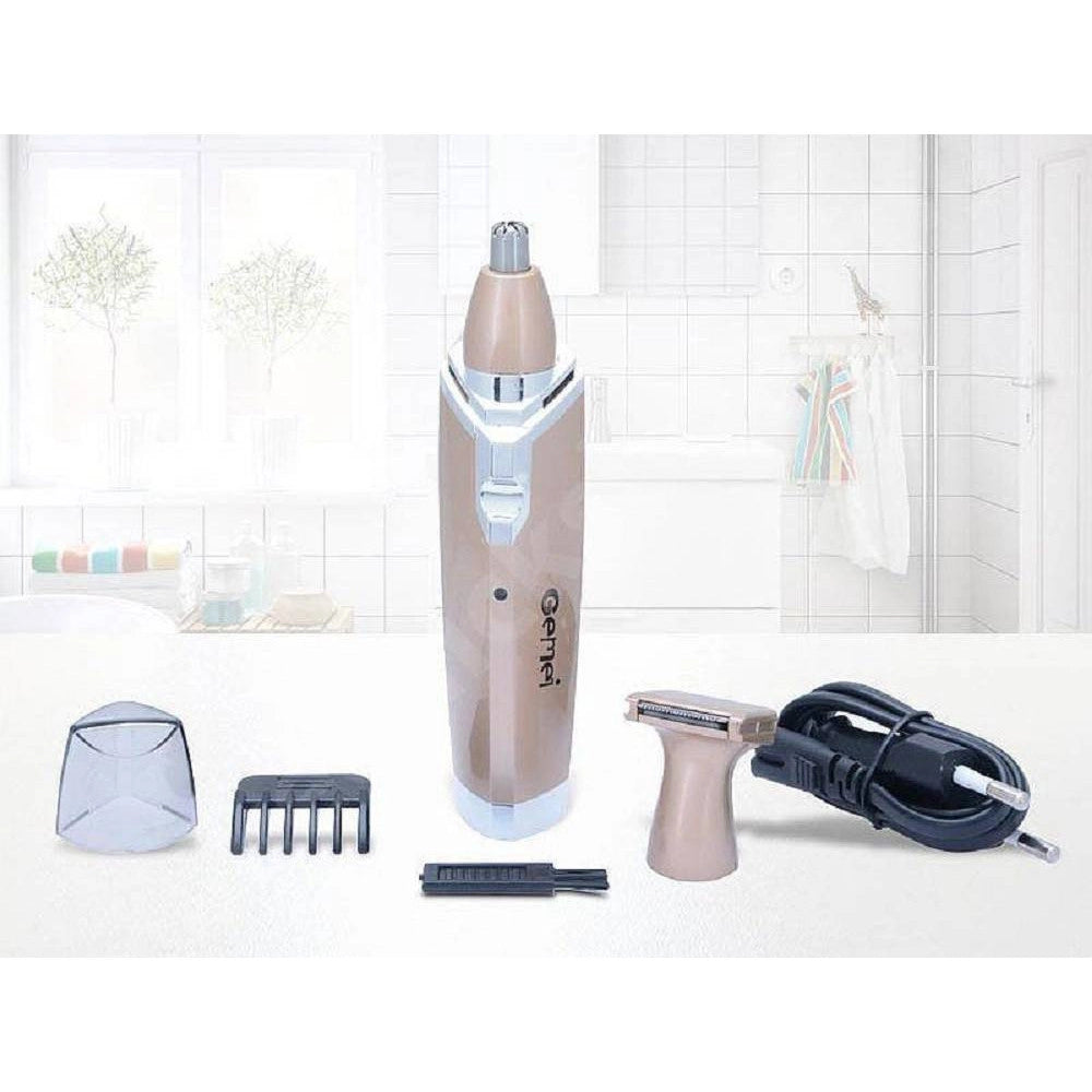 Trade Shop - Trimmer Rifinitore A Batteria Gm-3110 Rasoio Capelli Naso Ricaricabile 2 In 1 -