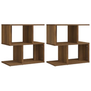 Set di 2 Comodini | Armadio da Notte | Mobiletto da notte Rovere Marrone 50x30x51,5 cm in Legno Multistrato