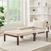 Divano letto 2 in 1 176x82,5x70 cm beige con USB/Type-C in velluto,