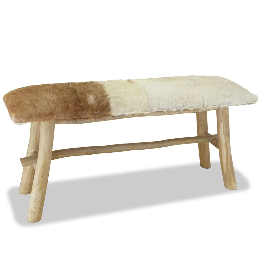 Panca 100 x 30 x 45 cm vera pelle teak 02_0021262