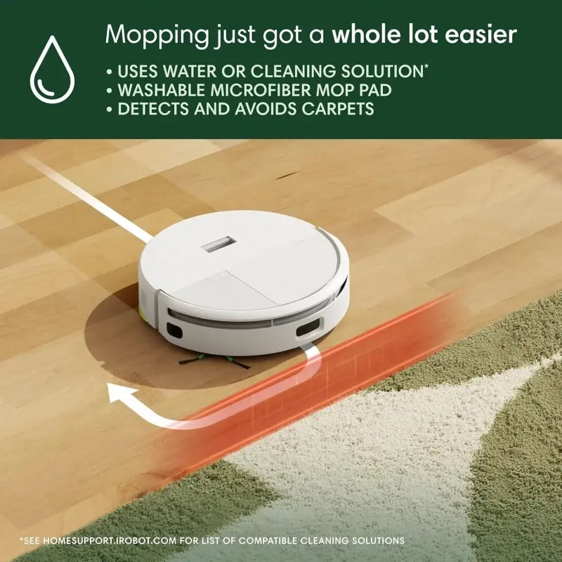 iRobot Roomba 205 DustCompactor Combo, Robot Aspirapolvere Lavapavimenti, bianco