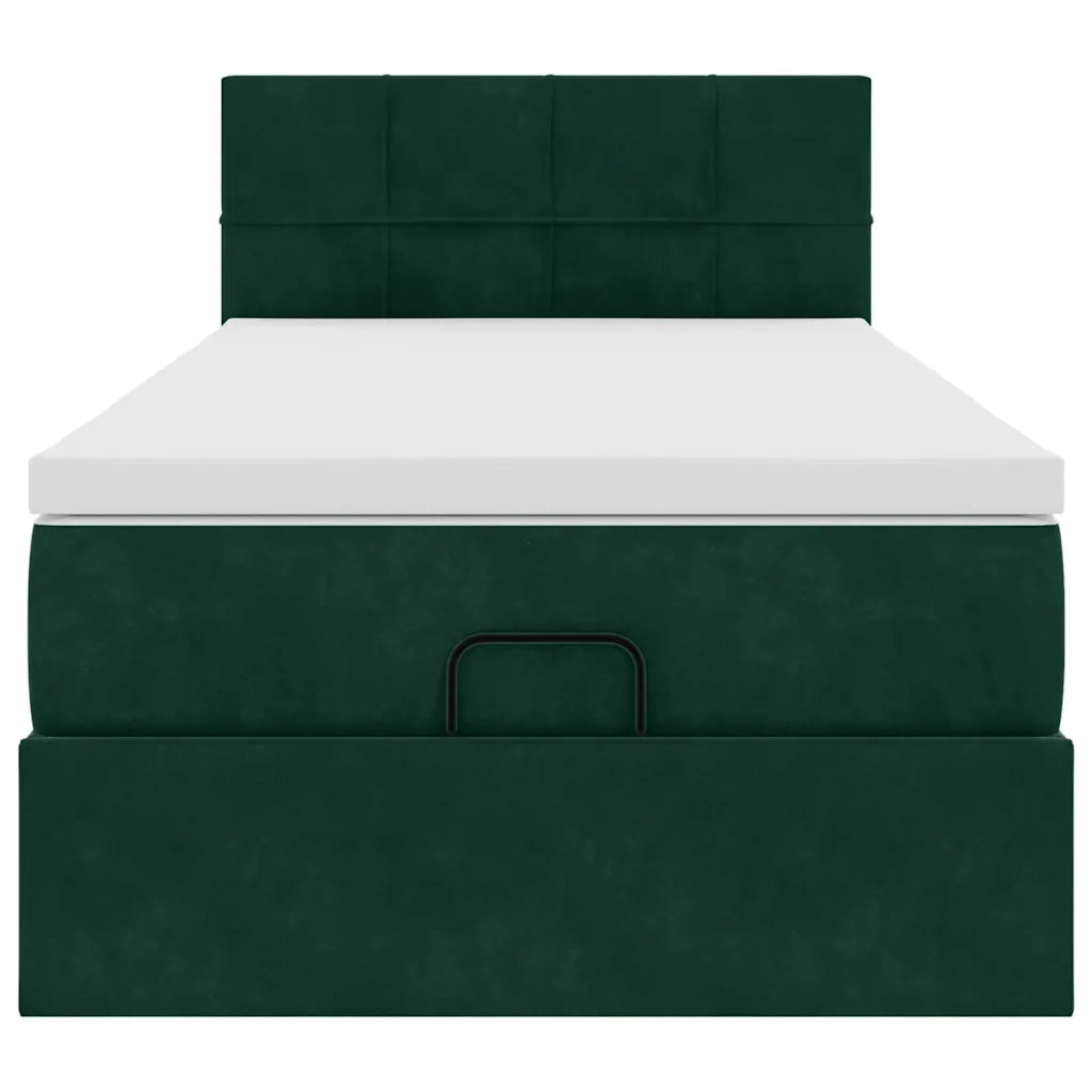 Struttura Letto Pouf con Materasso 100x200 cm Velluto 3311756
