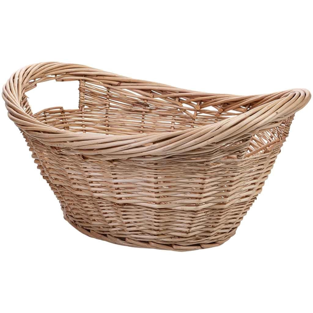 Cestino in vimini marrone 56x46x28h cm