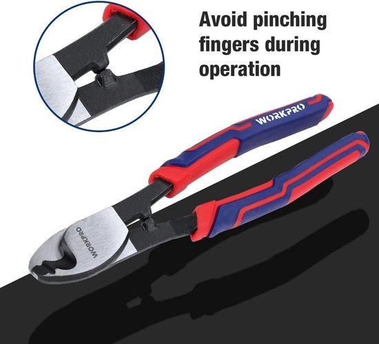 Cable taglieri in acciaio di carbonio, 8 pollici, con manico antiscivolo, ideali per tagliare e staccare cavi in rame pulito, per uso DIY