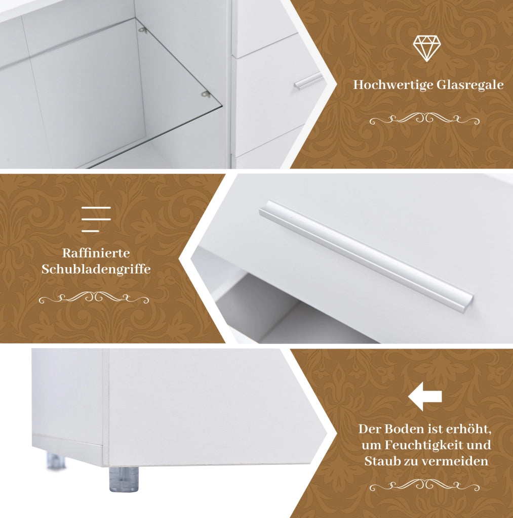Credenza moderna con illuminazione a LED e ampio spazio contenitivo