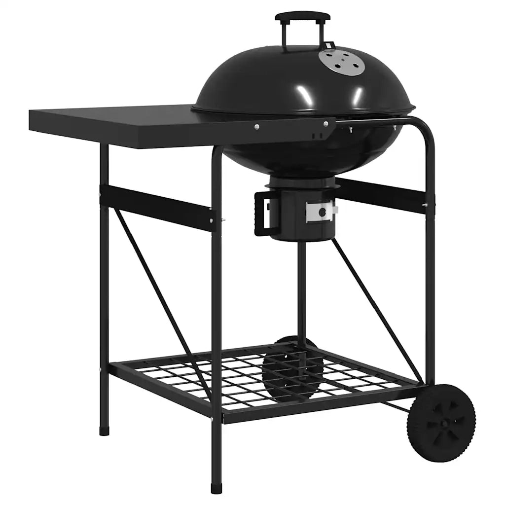 Griglia da Esterno con ruota Nero 91 x 71 x 107 cm Metallo 42003856