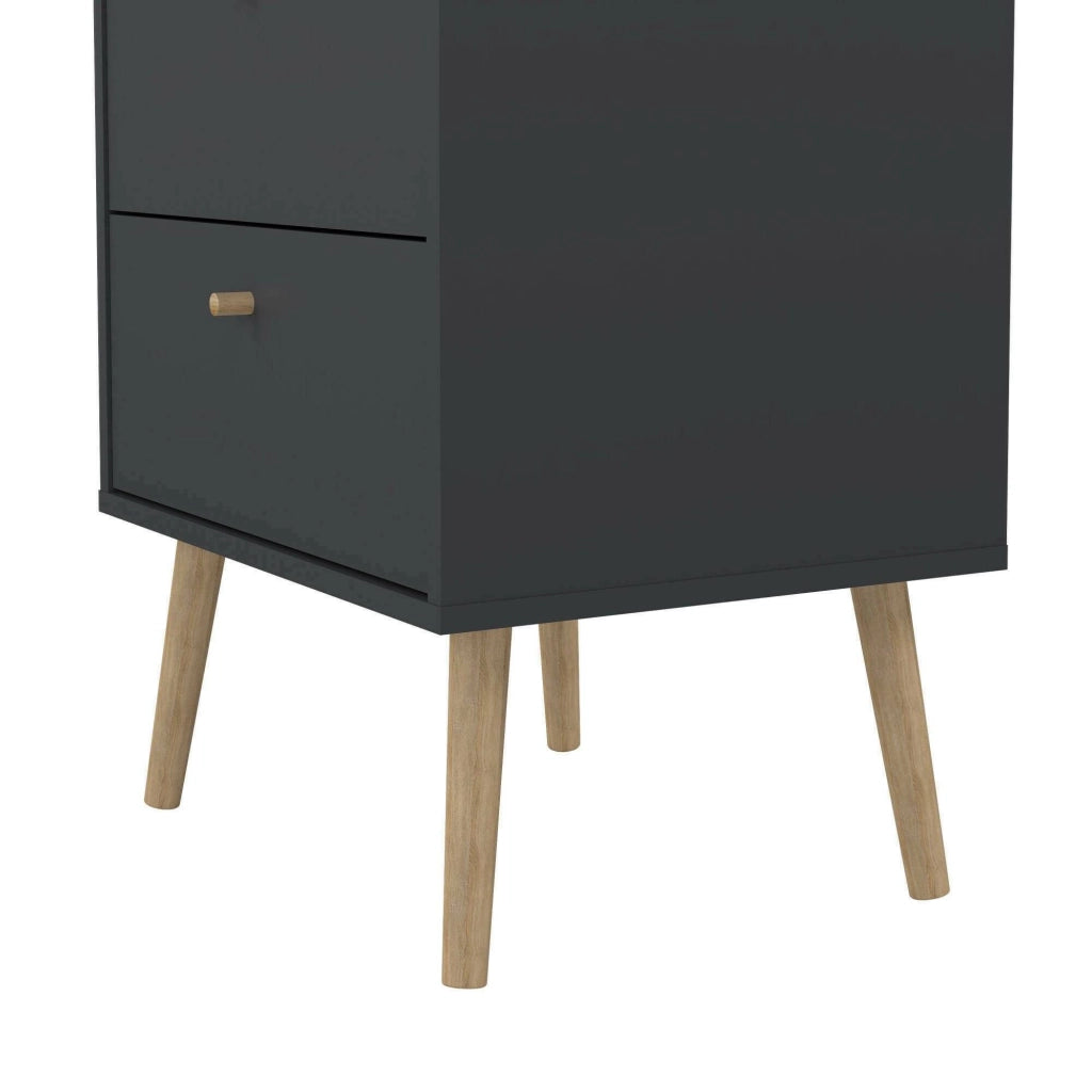 Cassettiera Yaounde, Settimino multiuso, Comò camera da letto, Mobile con cassetti, 50x39 h120 cm, Grigio