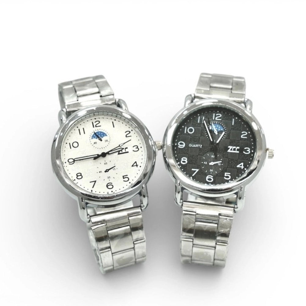 Trade Shop - Orologio Da Polso Uomo Sportivo Elegante 41mm Acciaio Quadrante Casuale -