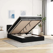Pouf Letto con Materasso Nero 140x190 cm in Tessuto 3311458