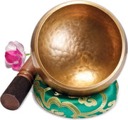 Tibetaanse Klankschaal Grande 13cm - Set con Piccola Ciotola e Cuscino di Risonanza - Scatola di Regalo in Papier Lokta - Singing Bowl Tibet