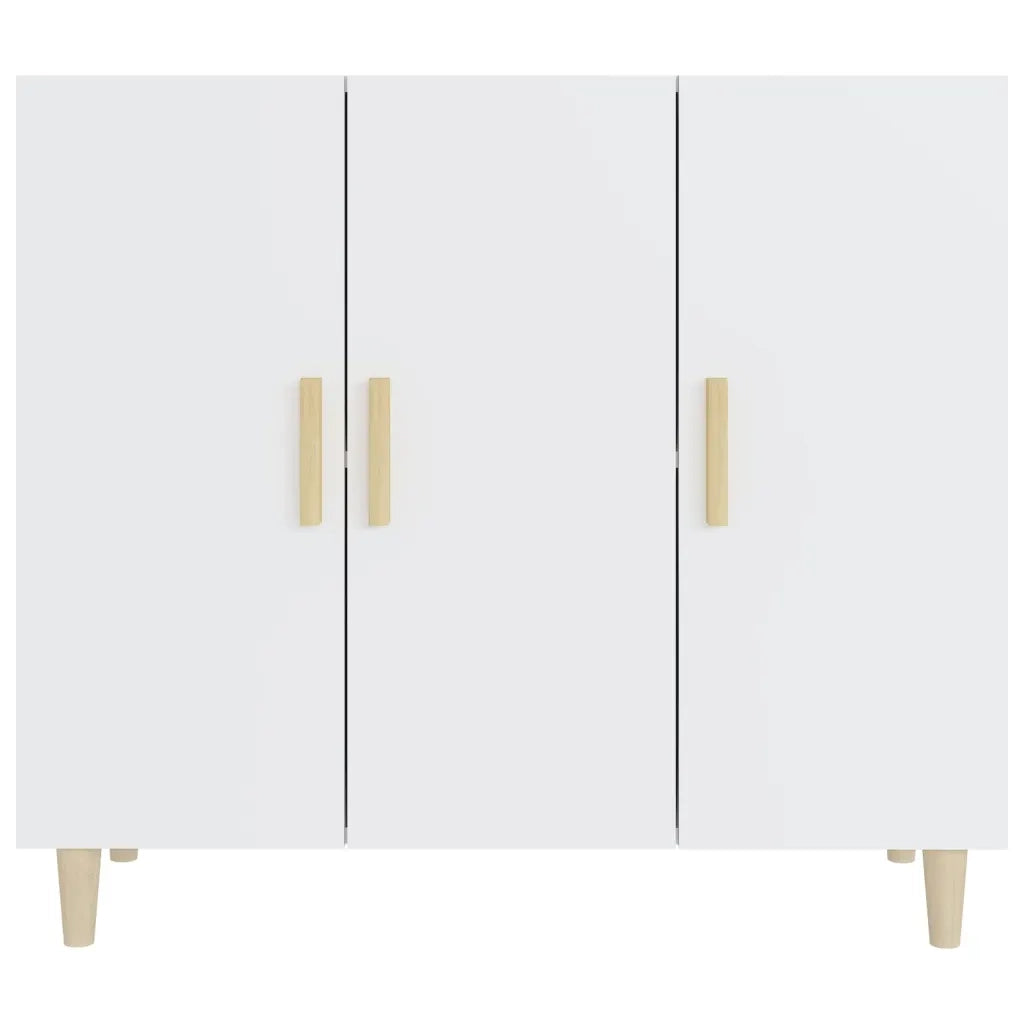 Credenza-Buffet-Armadio da cucina Bianca 90x34x80 cm in Legno Multistrato 406582