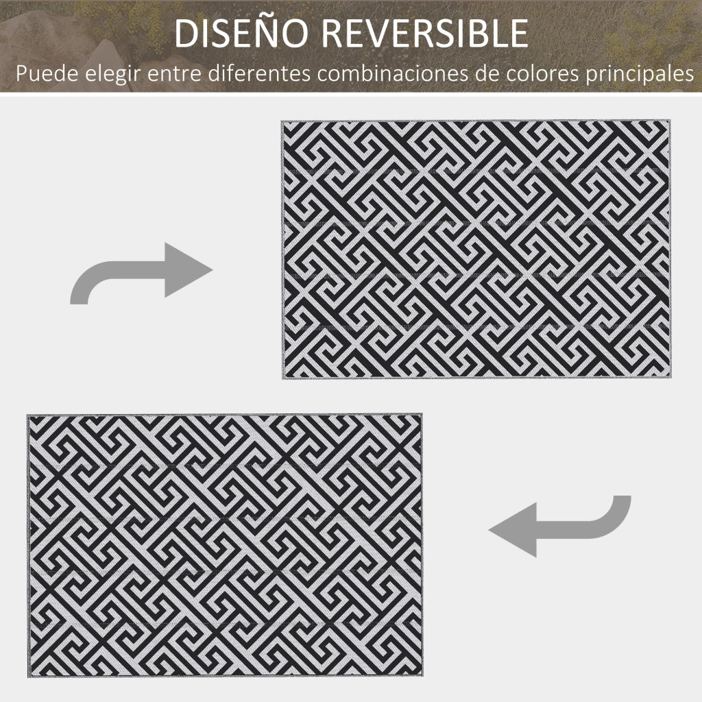 Tappeto Esterno Reversibile ¨C zephmum ¨C Grigio Nero 182x274 cm