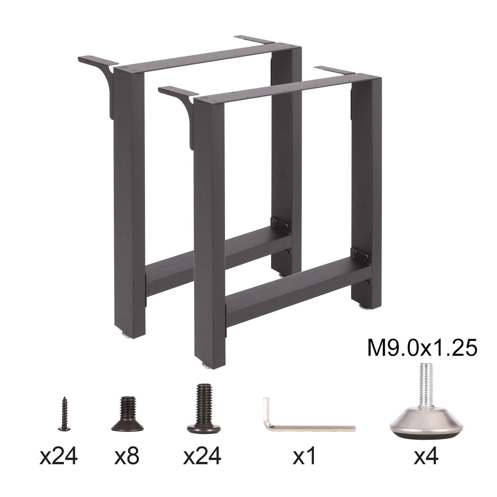 Base per tavolo 100x72 cm verniciatura a polvere nero Telaio per tavoli gambe tavolo