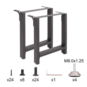 Base per tavolo 100x72 cm verniciatura a polvere nero Telaio per tavoli gambe tavolo