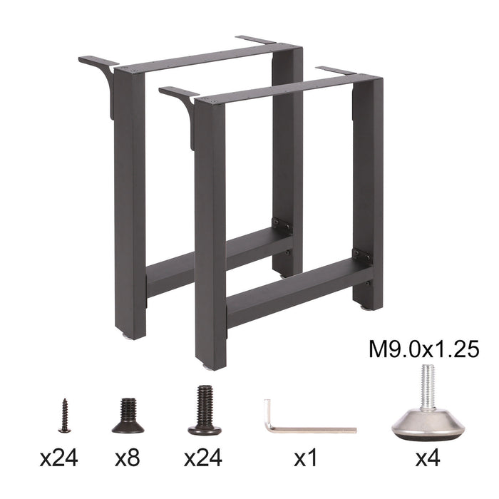 Base per tavolo 100x72 cm verniciatura a polvere nero Telaio per tavoli gambe tavolo