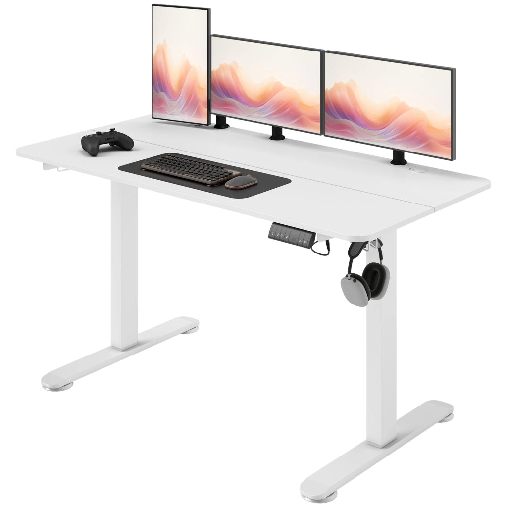 Scrivania regolabile in altezza per computer ¨C zephmum ¨C 140x70x116 cm bianco