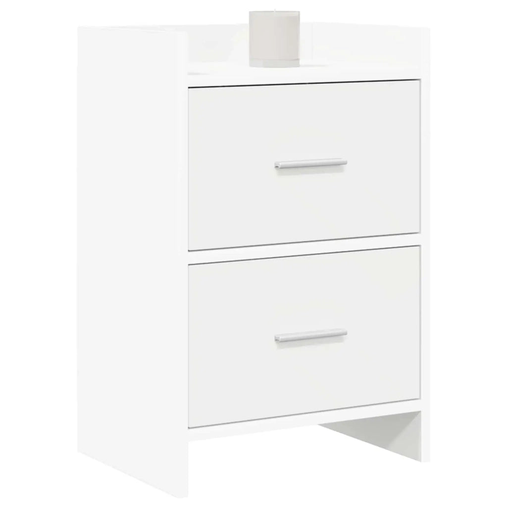 Comodini 2 pcs Bianco 40 x 30 x 60 cm Legno ingegnerizzato 8010964