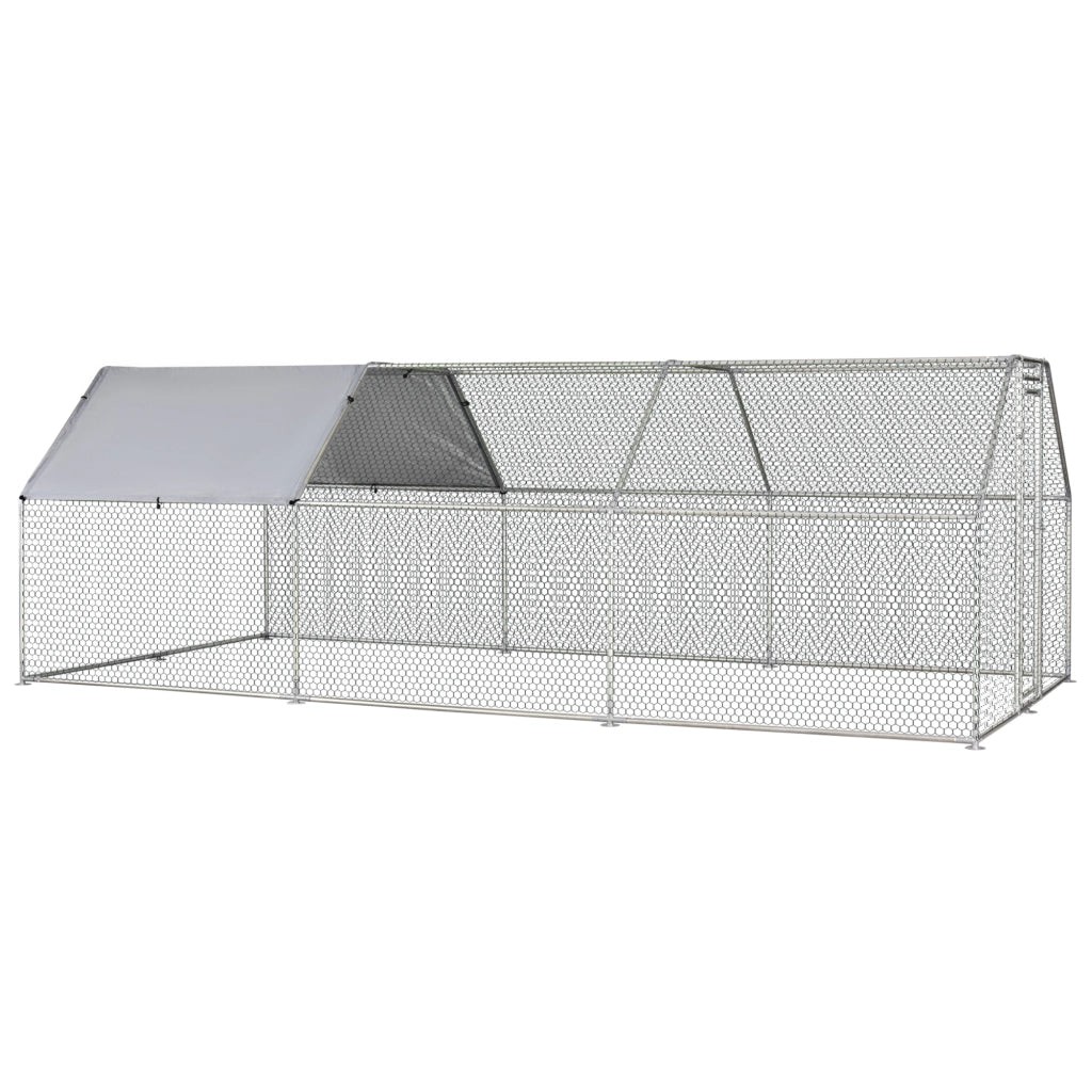 Recinto per Galline in Metallo ¨C zephmum ¨C Grigio 280x570x195cm