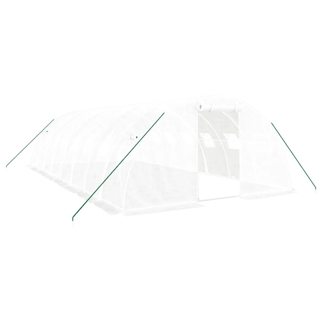 Serra con Telaio in Acciaio Bianco 32 mÂ² 8x4x2 m