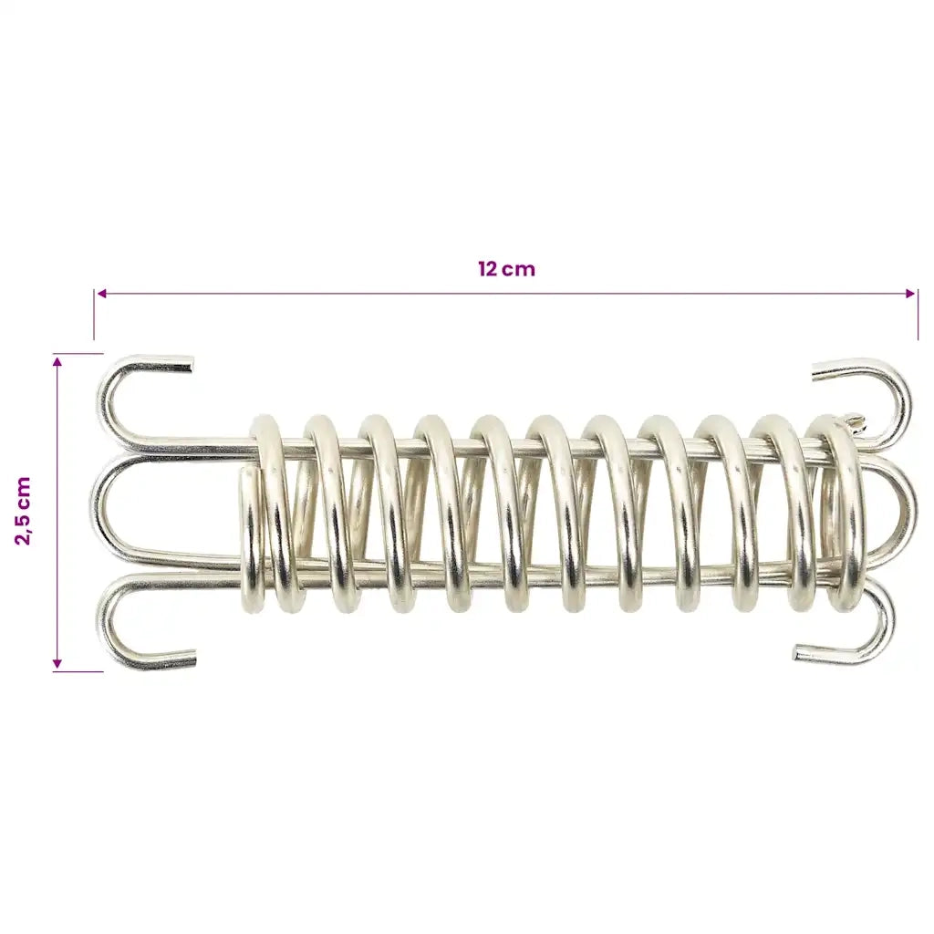 Fermi a Molla per Vela Parasole 5 pz in Acciaio Inox 310251
