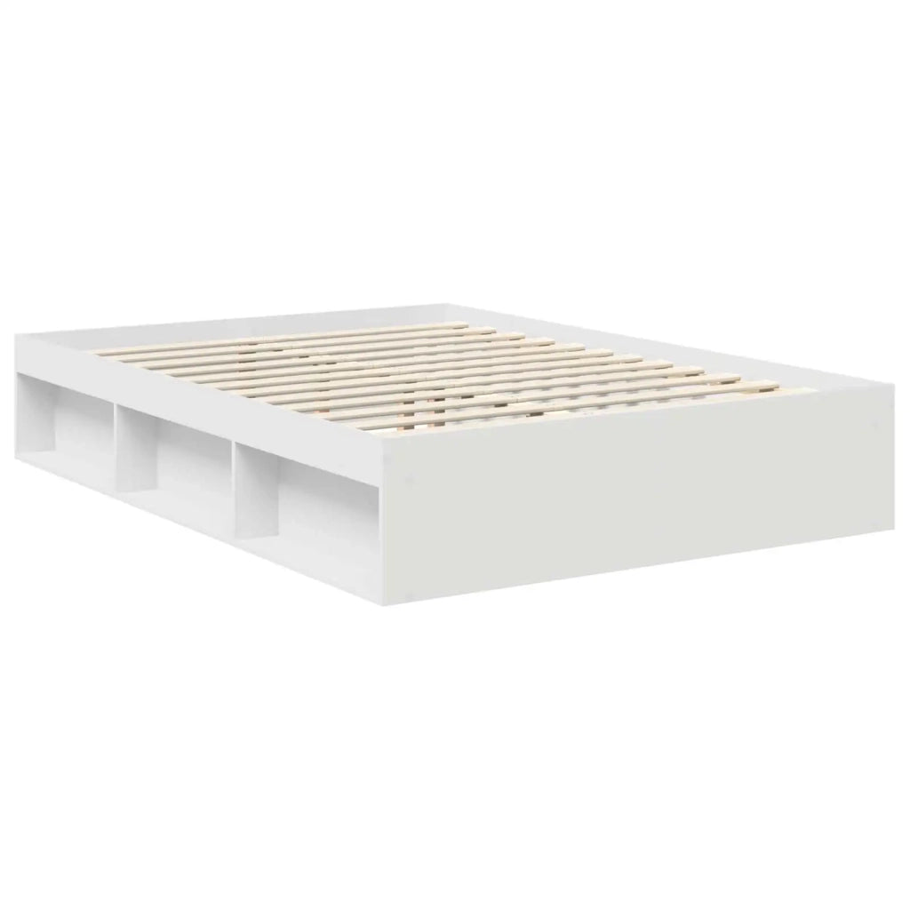 Struttura del letto Bianco 135 x 190 cm Pino massello 3409363