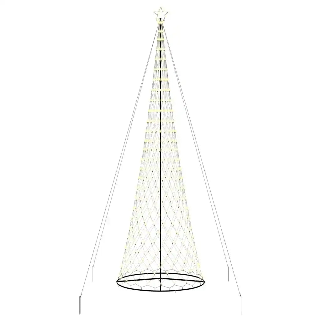 Albero di Natale LED con 555 LED Bianco caldo 500 cm Metallo 42018795