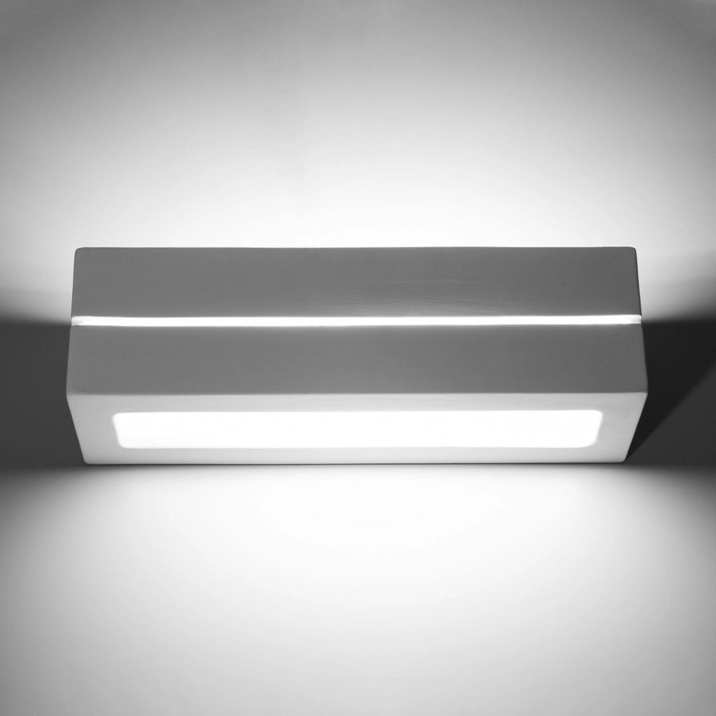 Applique da parete ceramica bianca Pure Lume Polaro E27