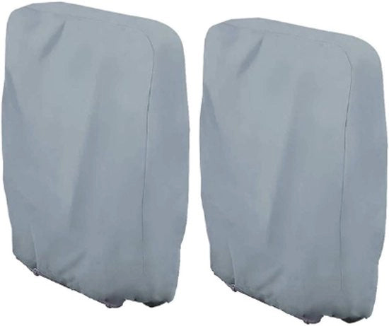 Hoes per divano esterno - 2 pezzi - Hoes per divano da giardino - Copertura per mobili da giardino - Copertura per divani da giardino - 71x20/34x110cm - Per esterno in giardino, balcone o terrazza - Grigio - 210D tessuto oxford - Impermeabile - Duraturo