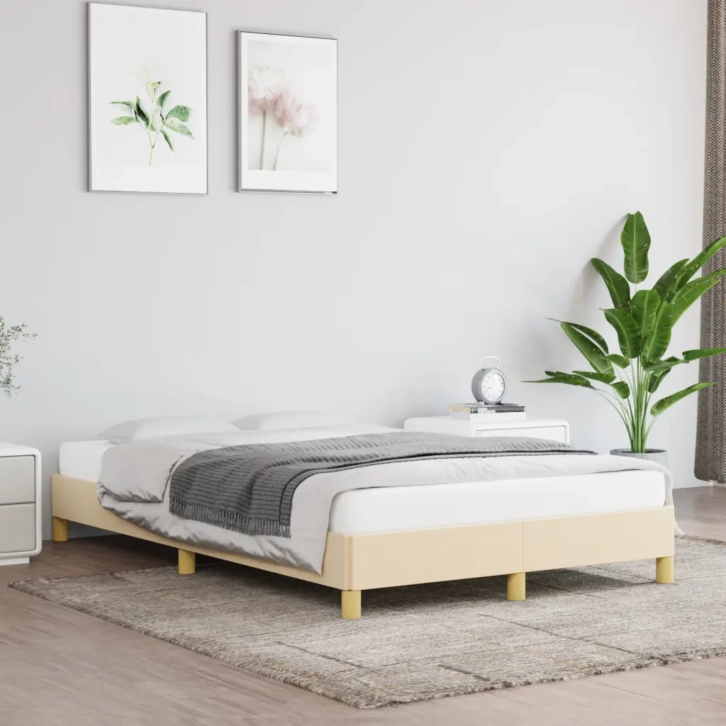 Giroletto senza Materasso Crema 120x200 cm Tessuto 346807