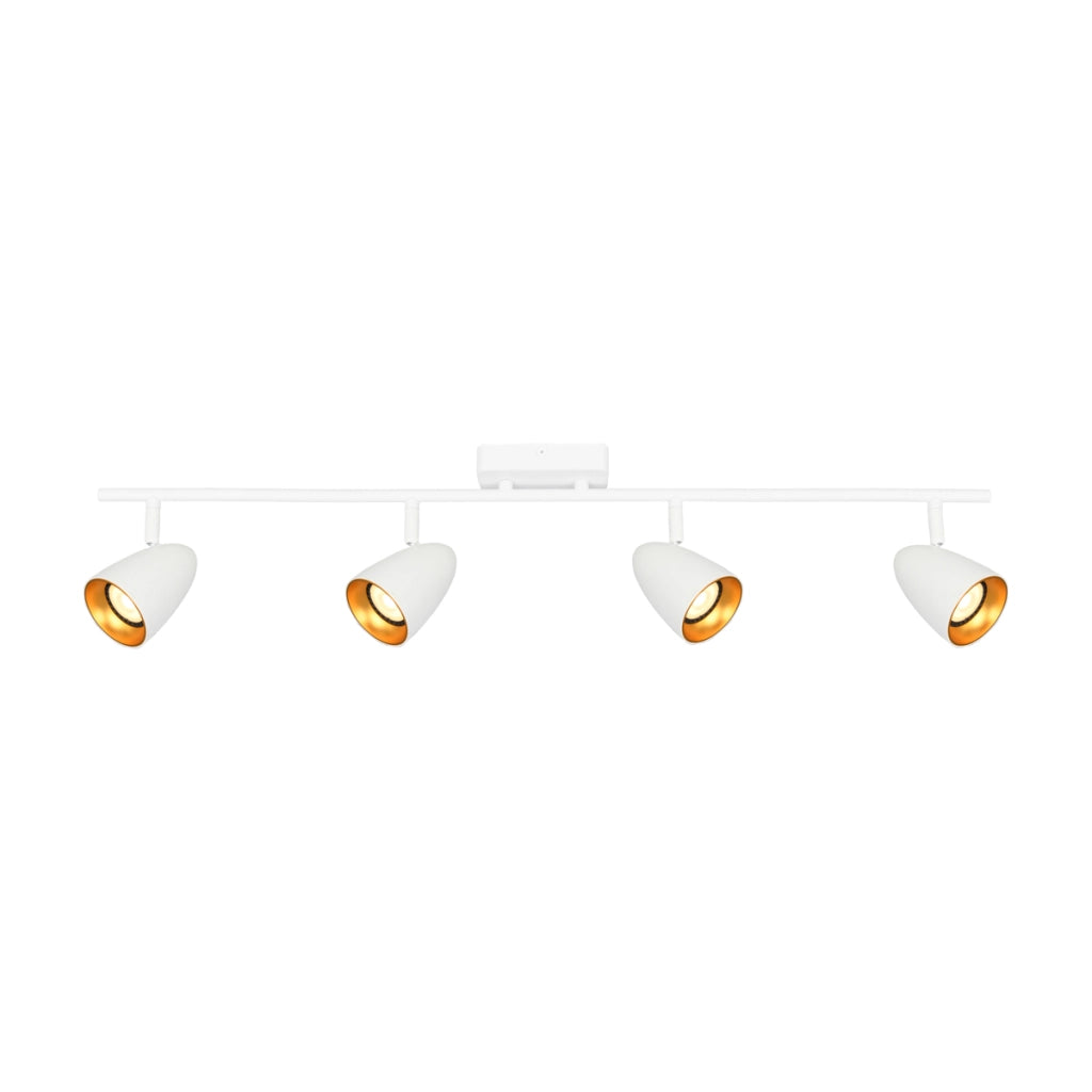 Plafoniera Italux TINO bianco oro barra 4xGU10 orientabili