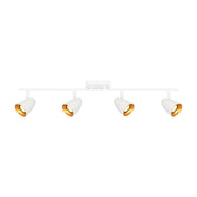 Plafoniera Italux TINO bianco oro barra 4xGU10 orientabili
