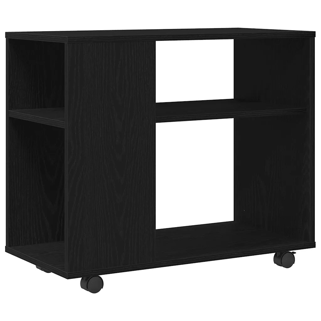 Tavolino laterale in rovere nero 70x35x60 cm in legno ingegnerizzato 862496
