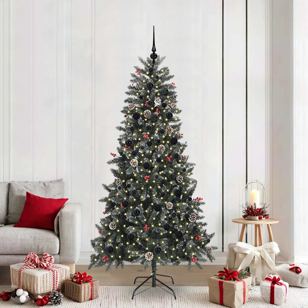 Albero di Natale artificiale con 300 LED Verde 210 cm 3395893