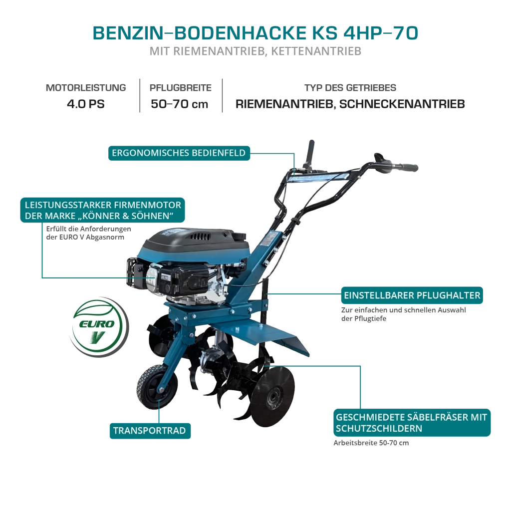 Motozappa a benzina KS 4HP-70
