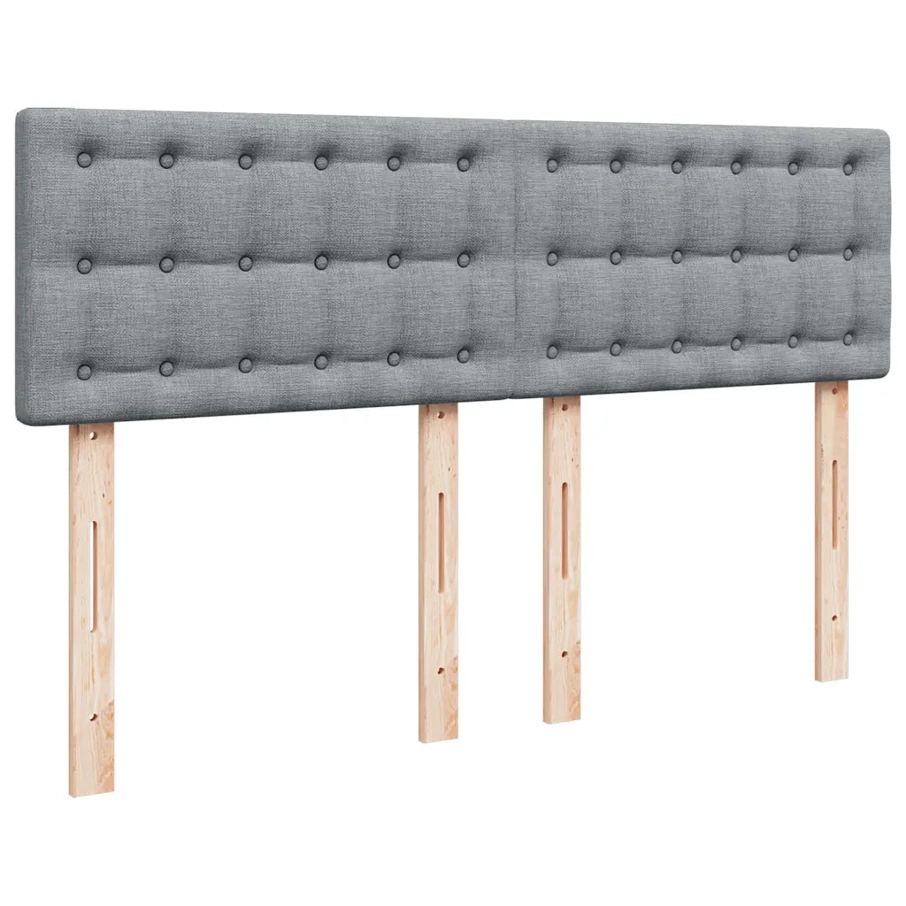 Giroletto a Molle con Materasso Grigio Chiaro 160x200cm Tessuto
