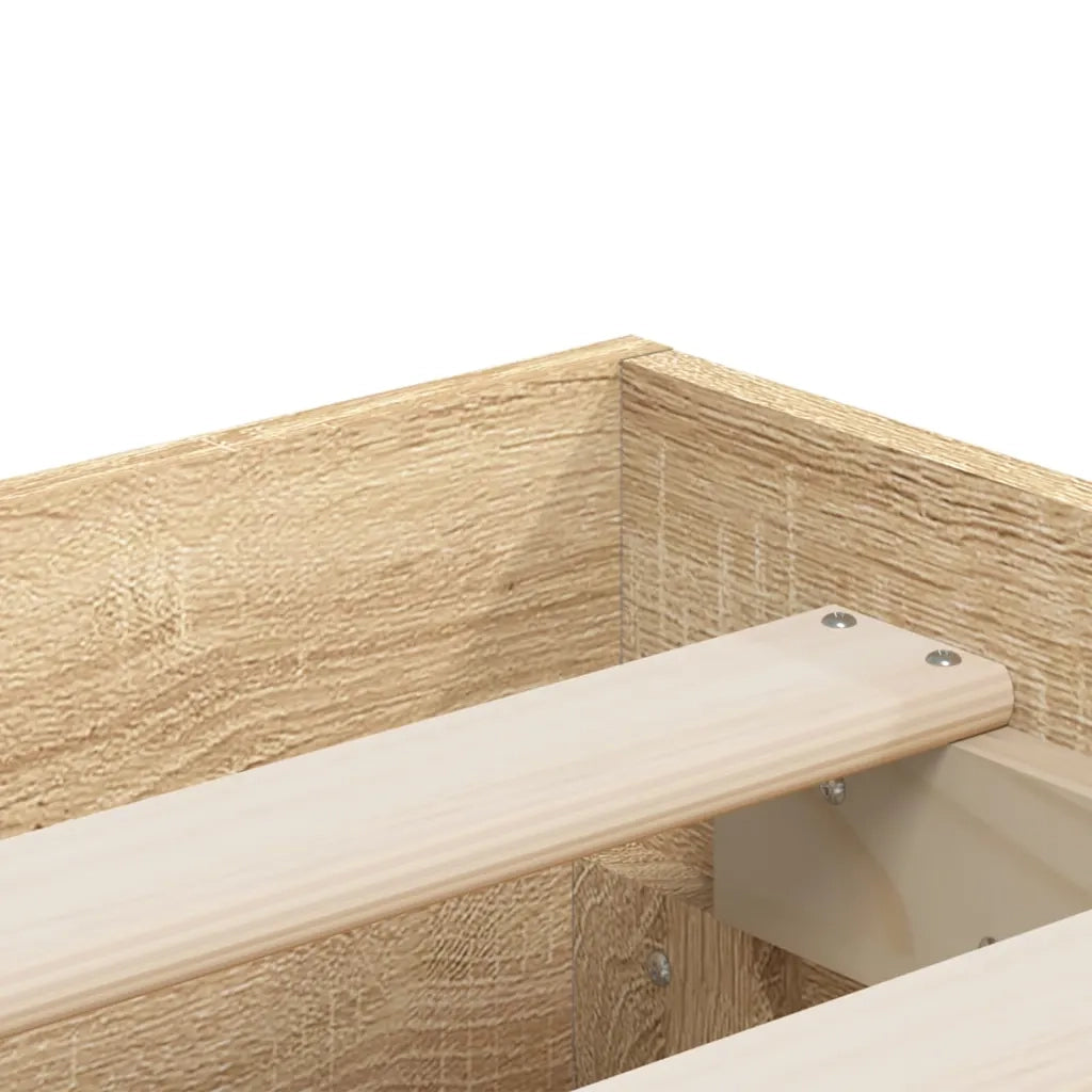 Giroletto Cassetti Rovere Sonoma 200x200 cm Legno Multistrato 3207247